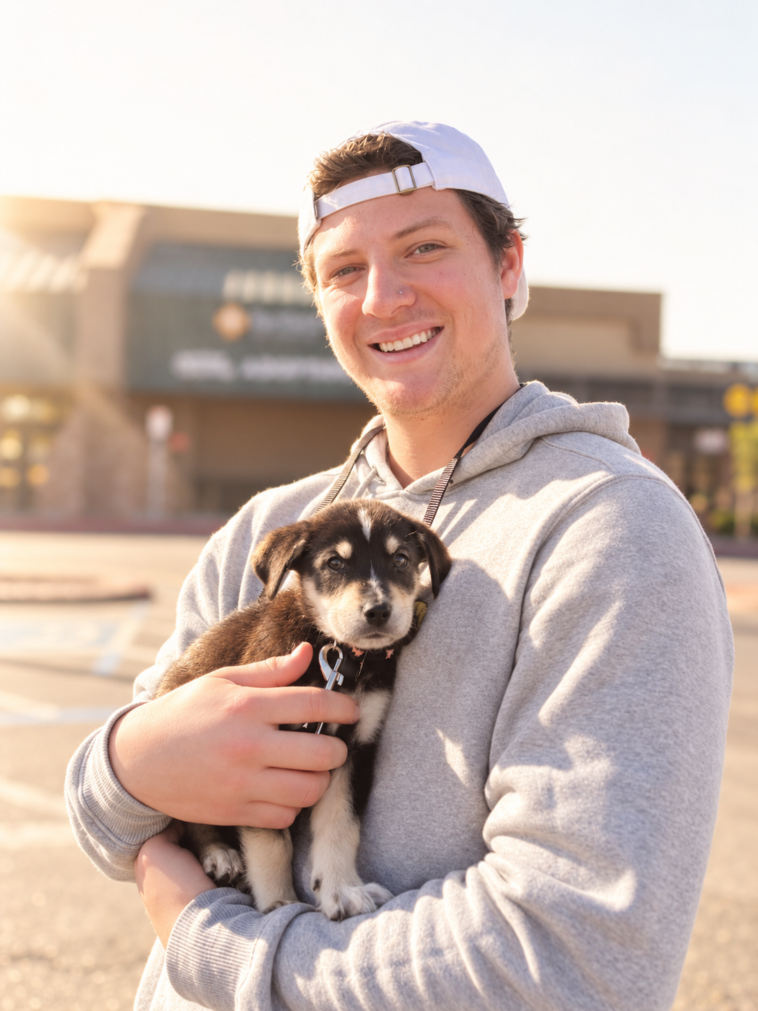 Cael, co-founder and lead handler at The Woof Bus